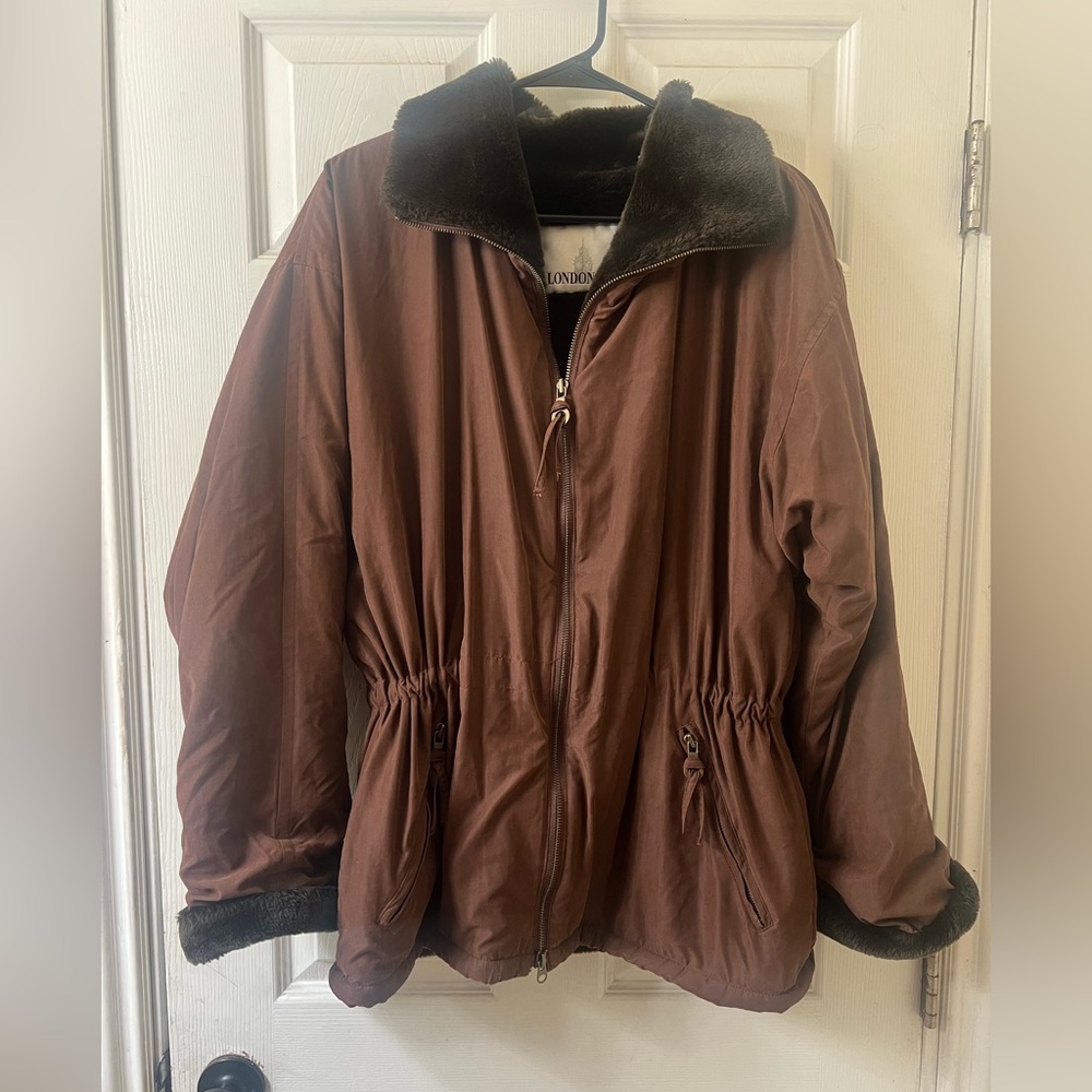 London Fog Chocolate Brown Utility Jacket